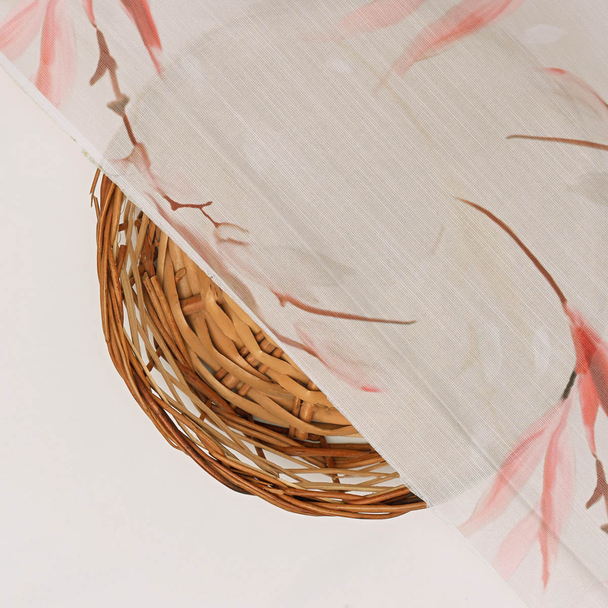 Linen Satin Floral Printed Fabric