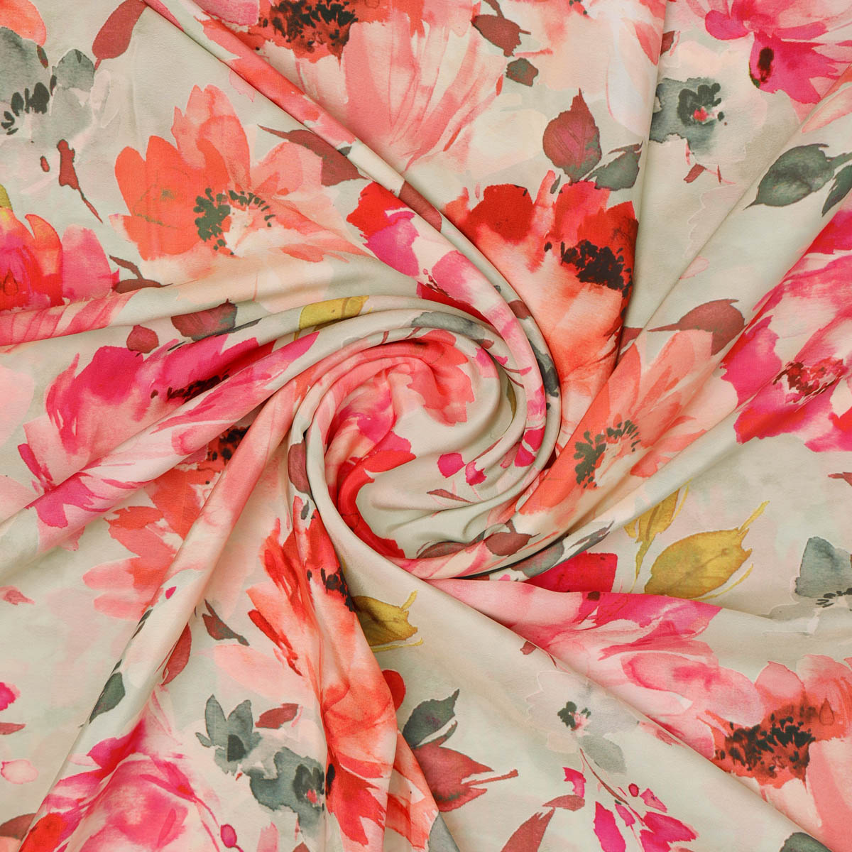 Floral Printed French Crepe Fabric