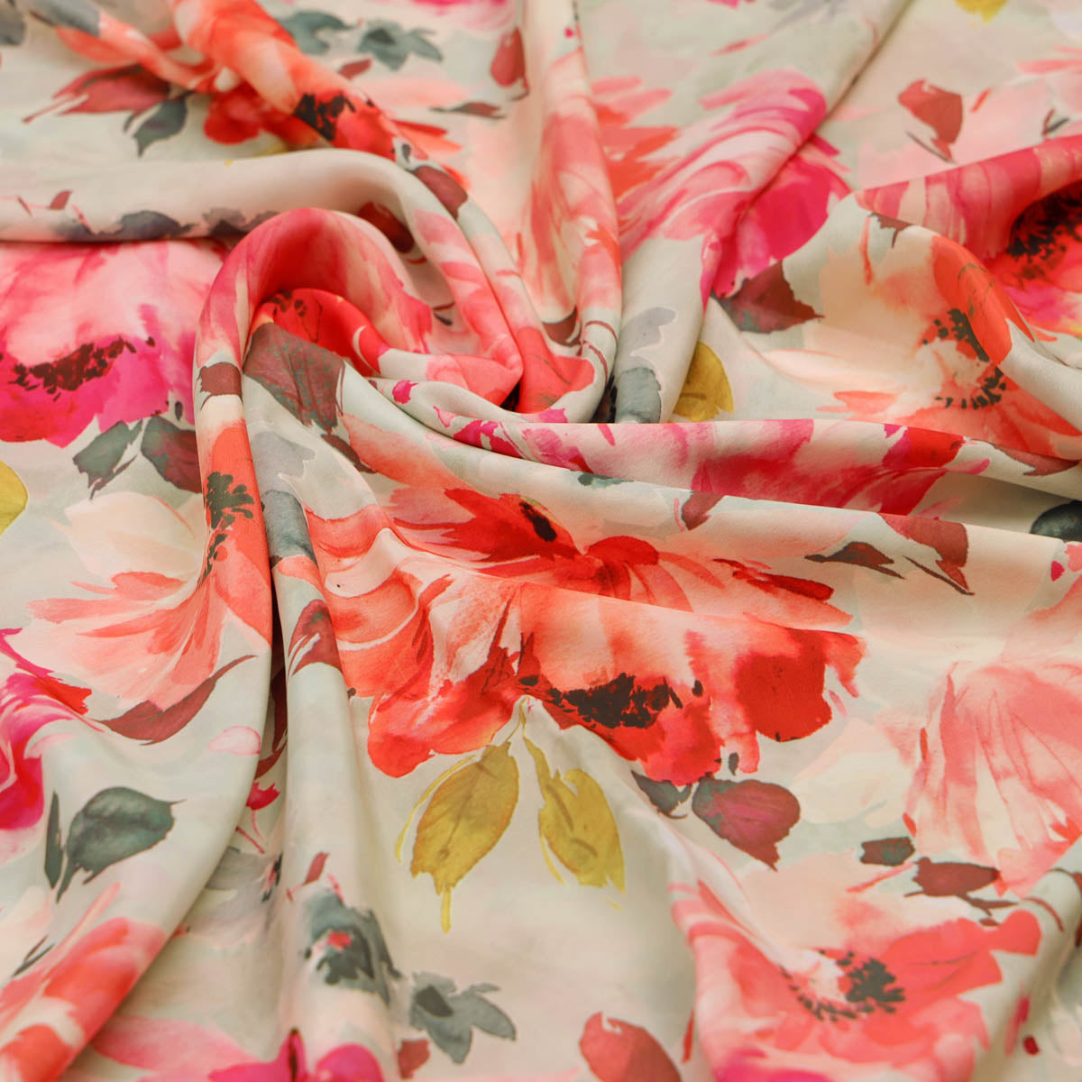 Floral Printed French Crepe Fabric