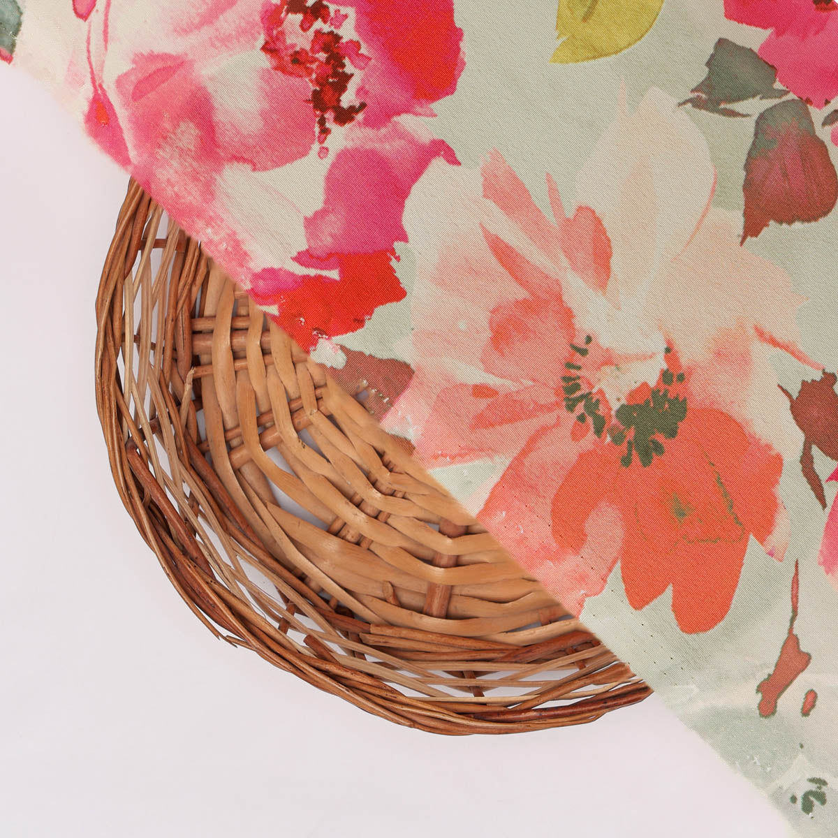 Floral Printed French Crepe Fabric