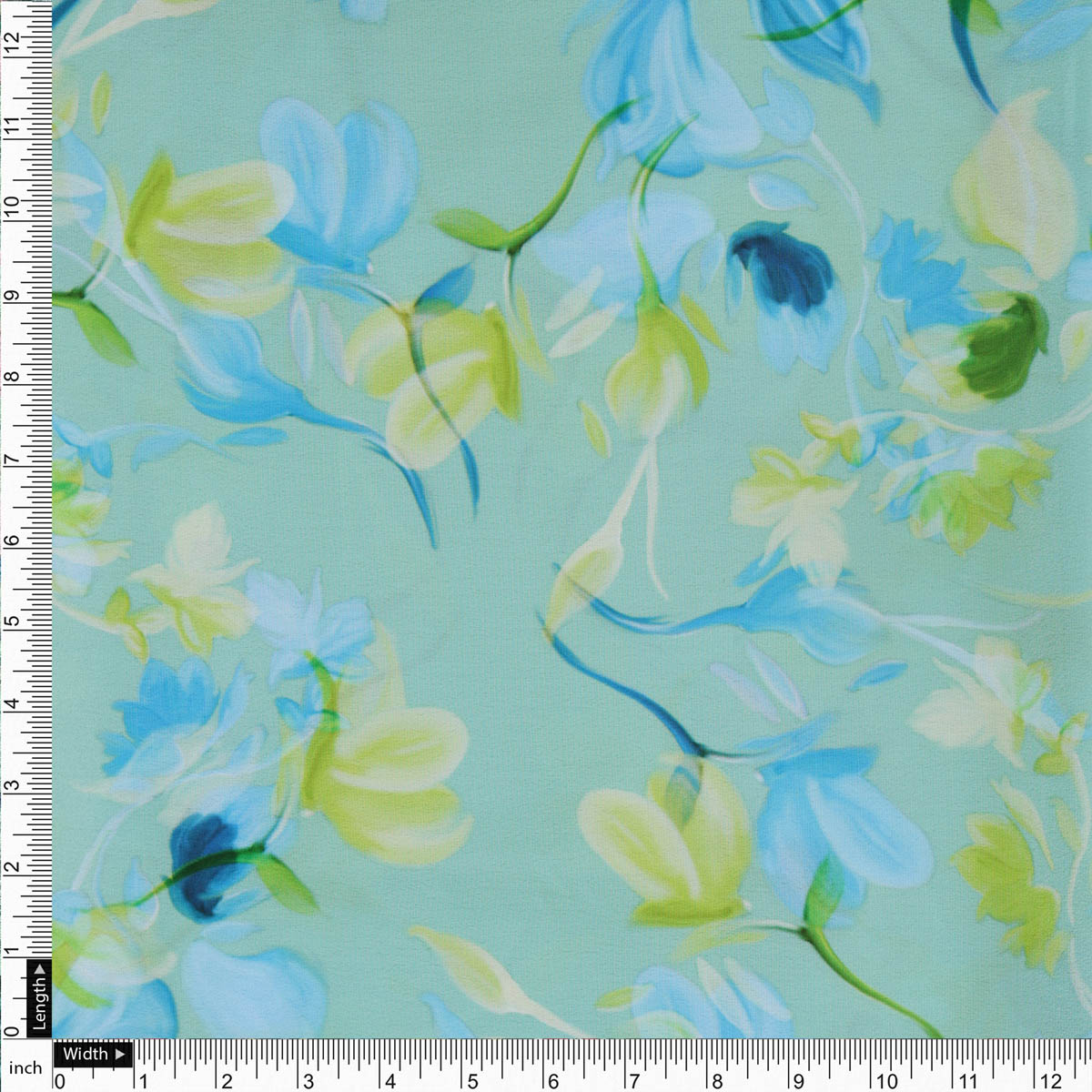 Floral Printed French Crepe Fabric
