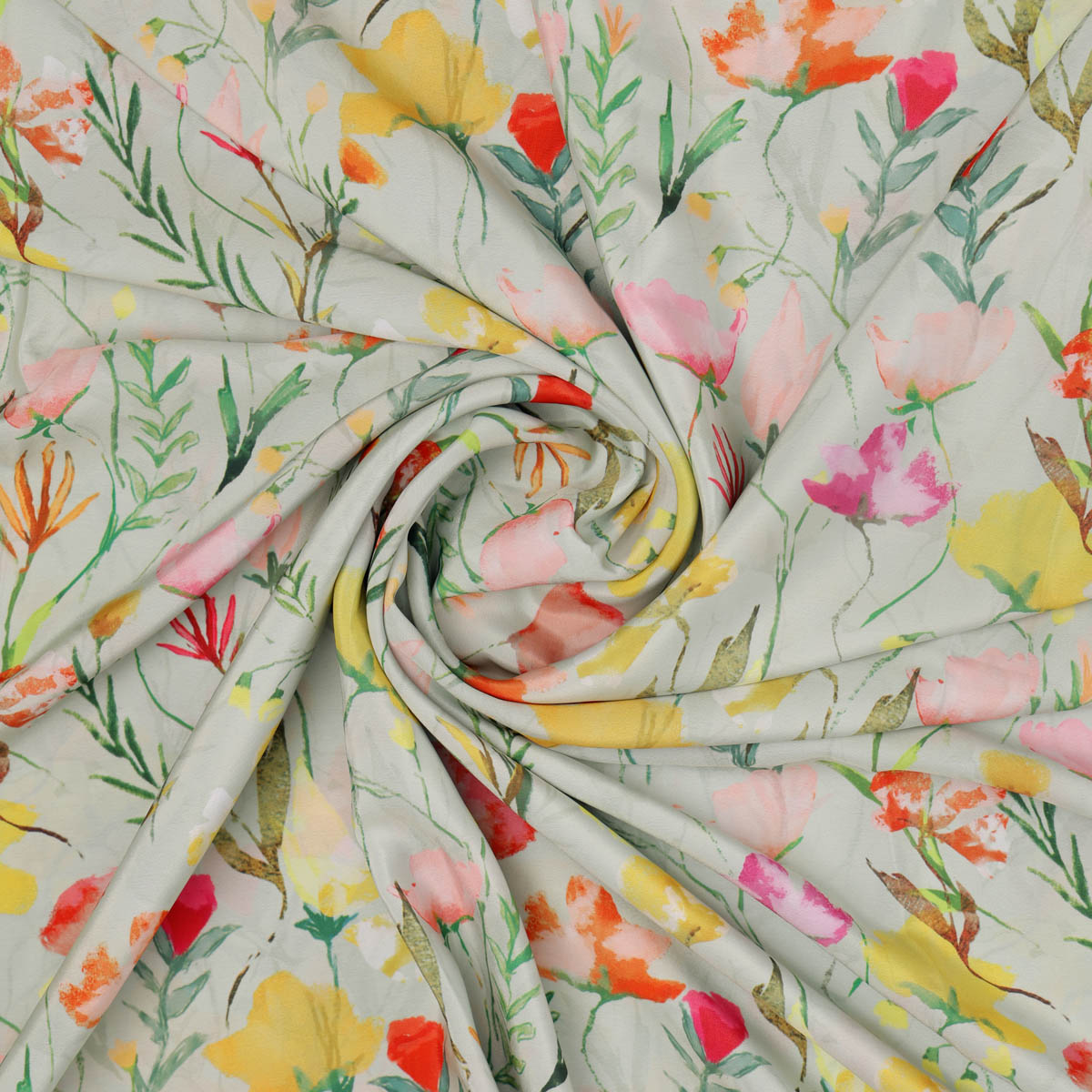 Floral Printed French Crepe Fabric