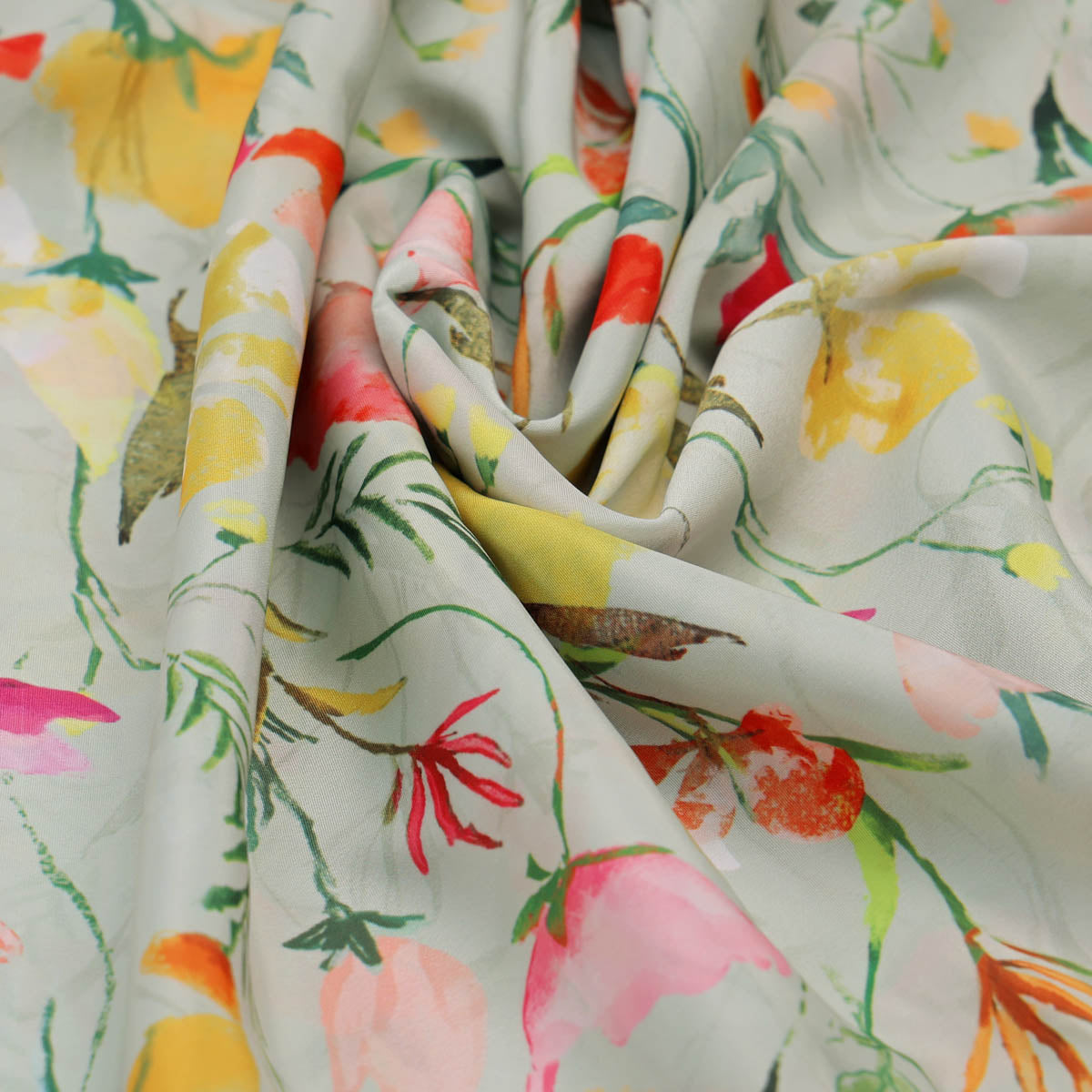 Floral Printed French Crepe Fabric