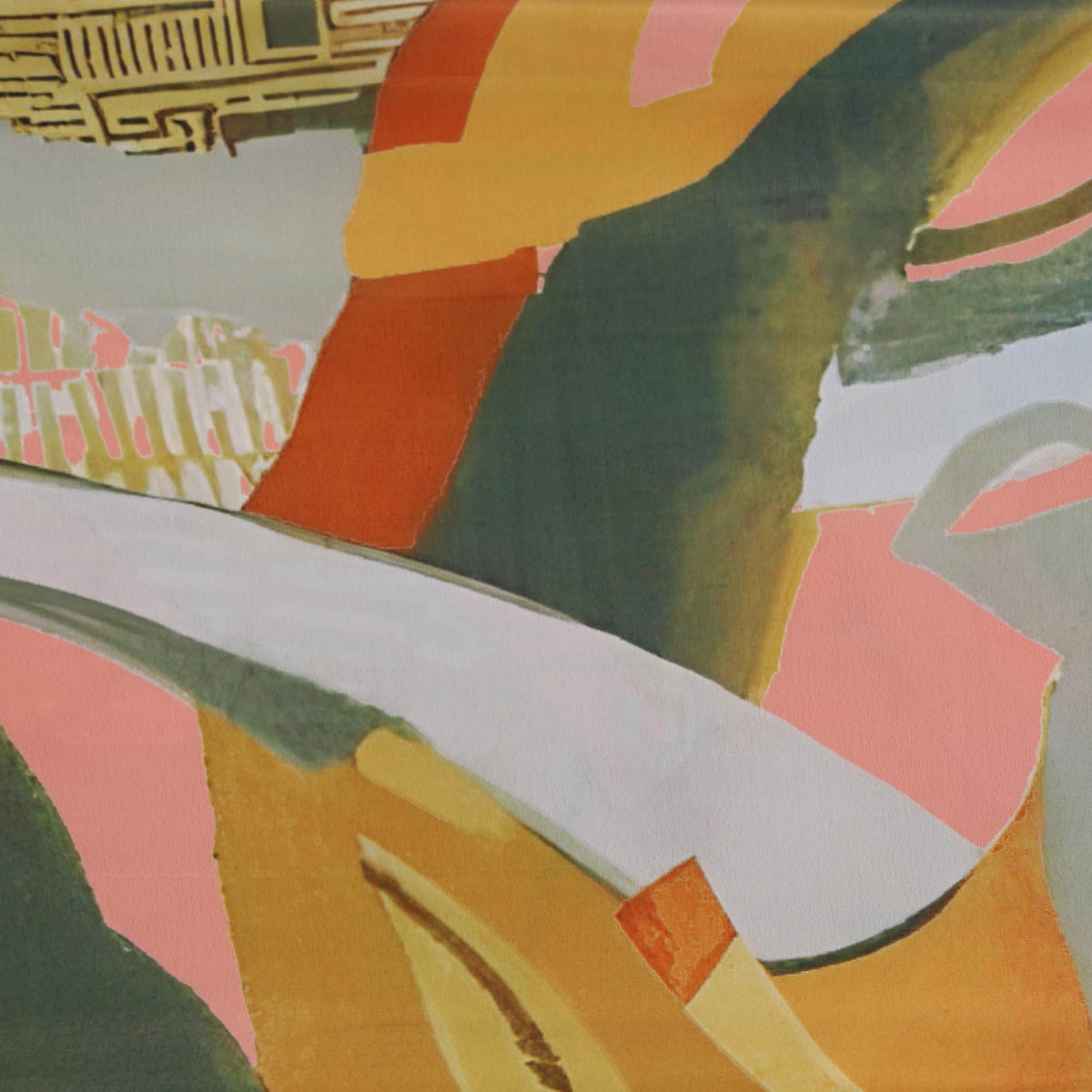 Abstract Printed French Crepe Fabric