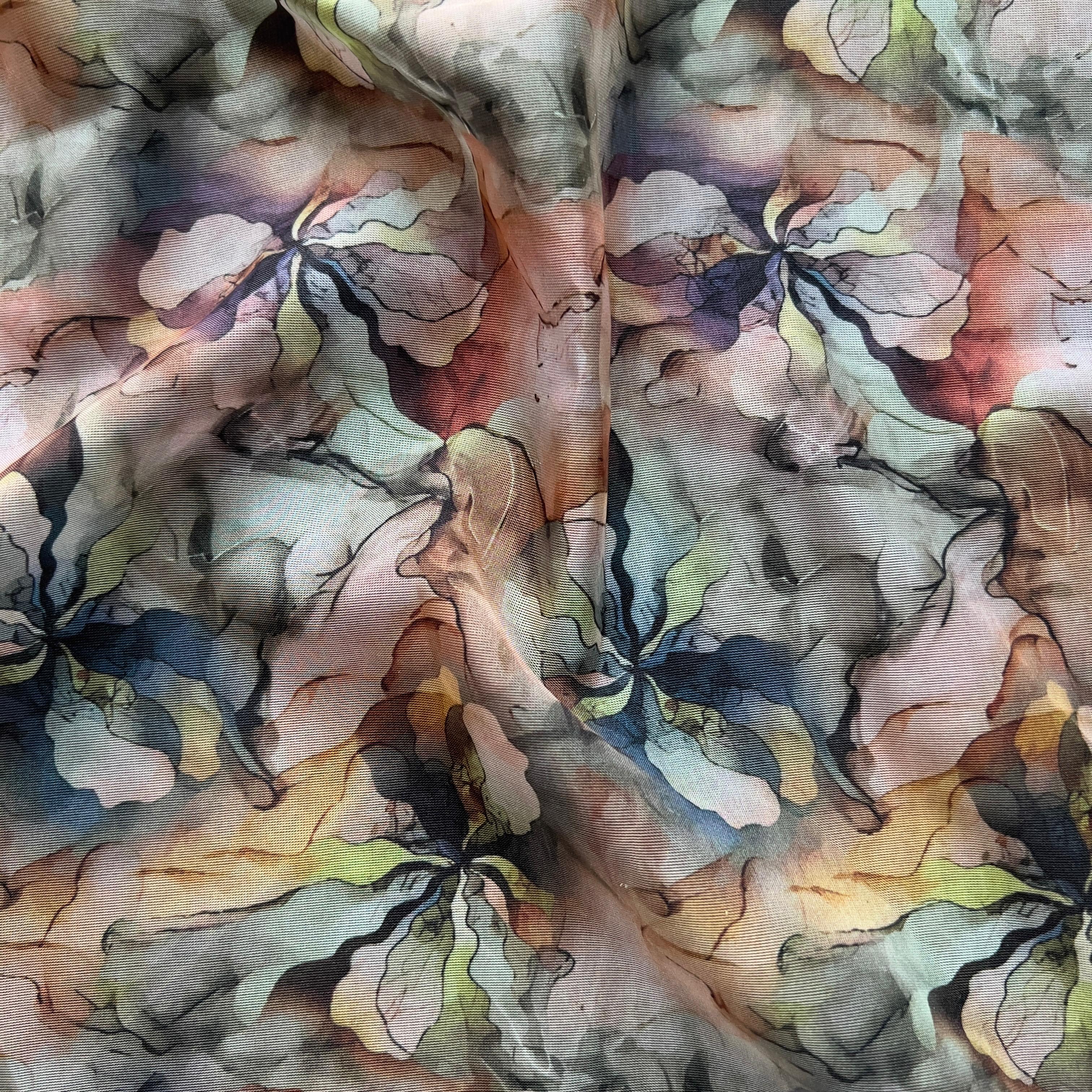 Tabby silk texture print style