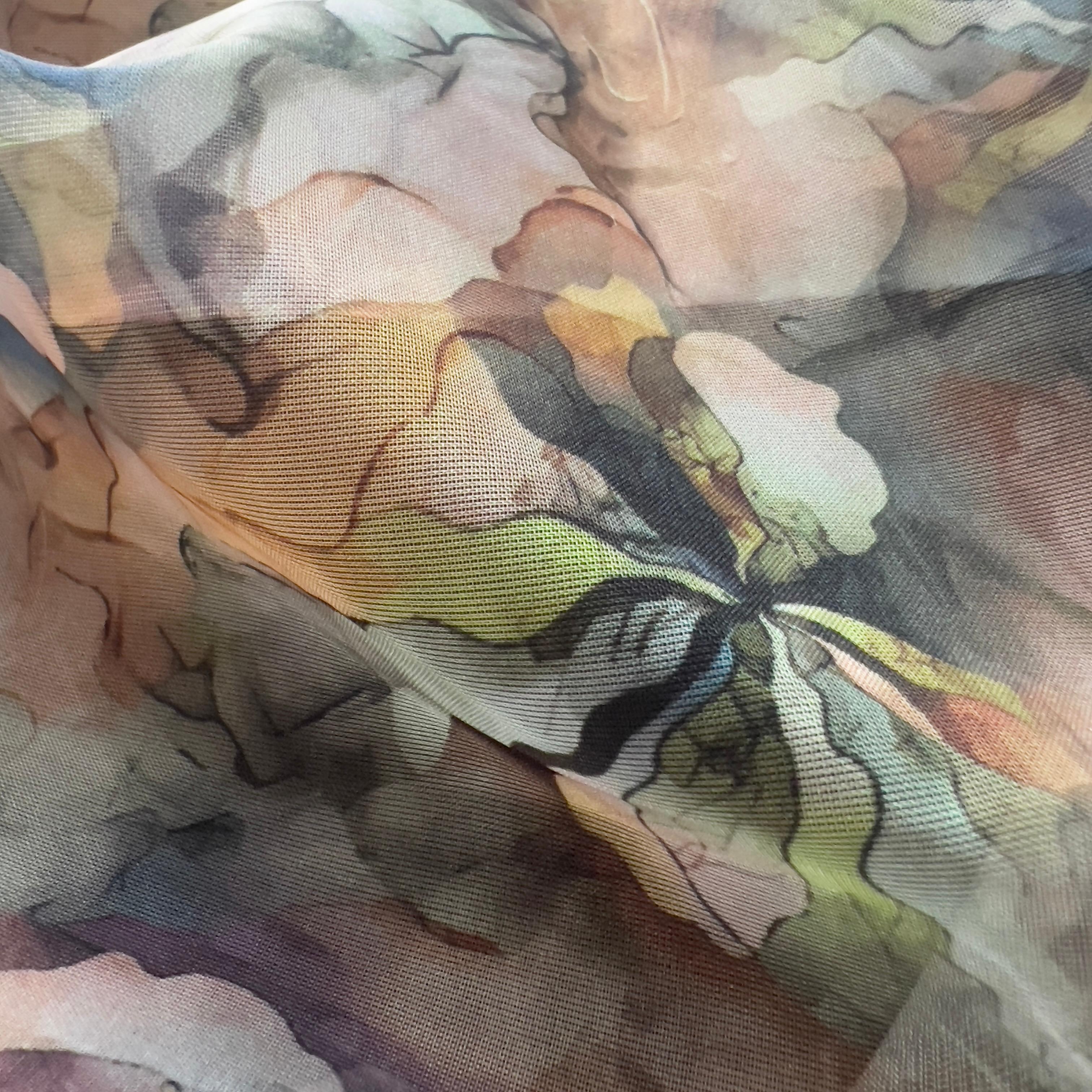 Tabby silk texture print style