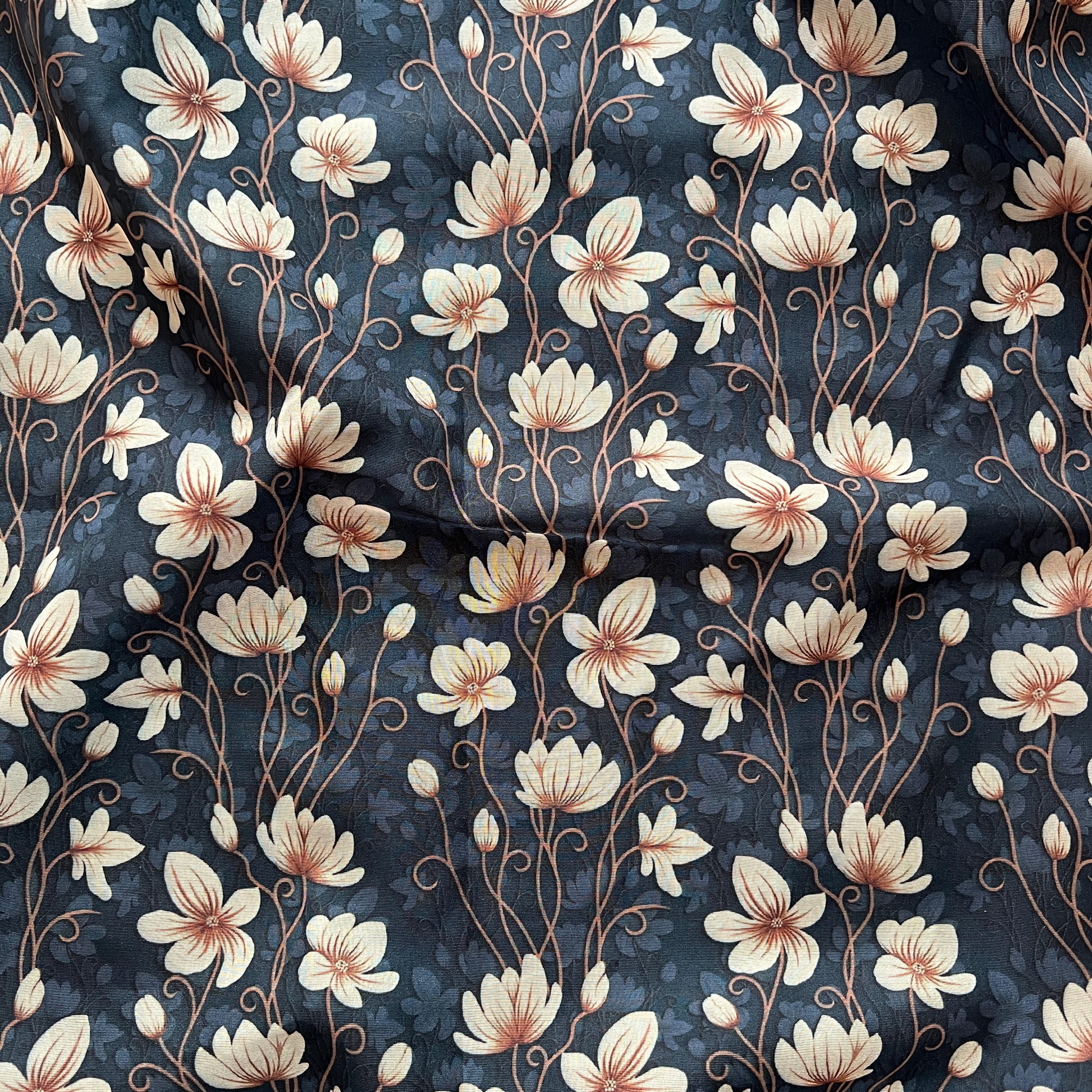 Tabby silk floral print