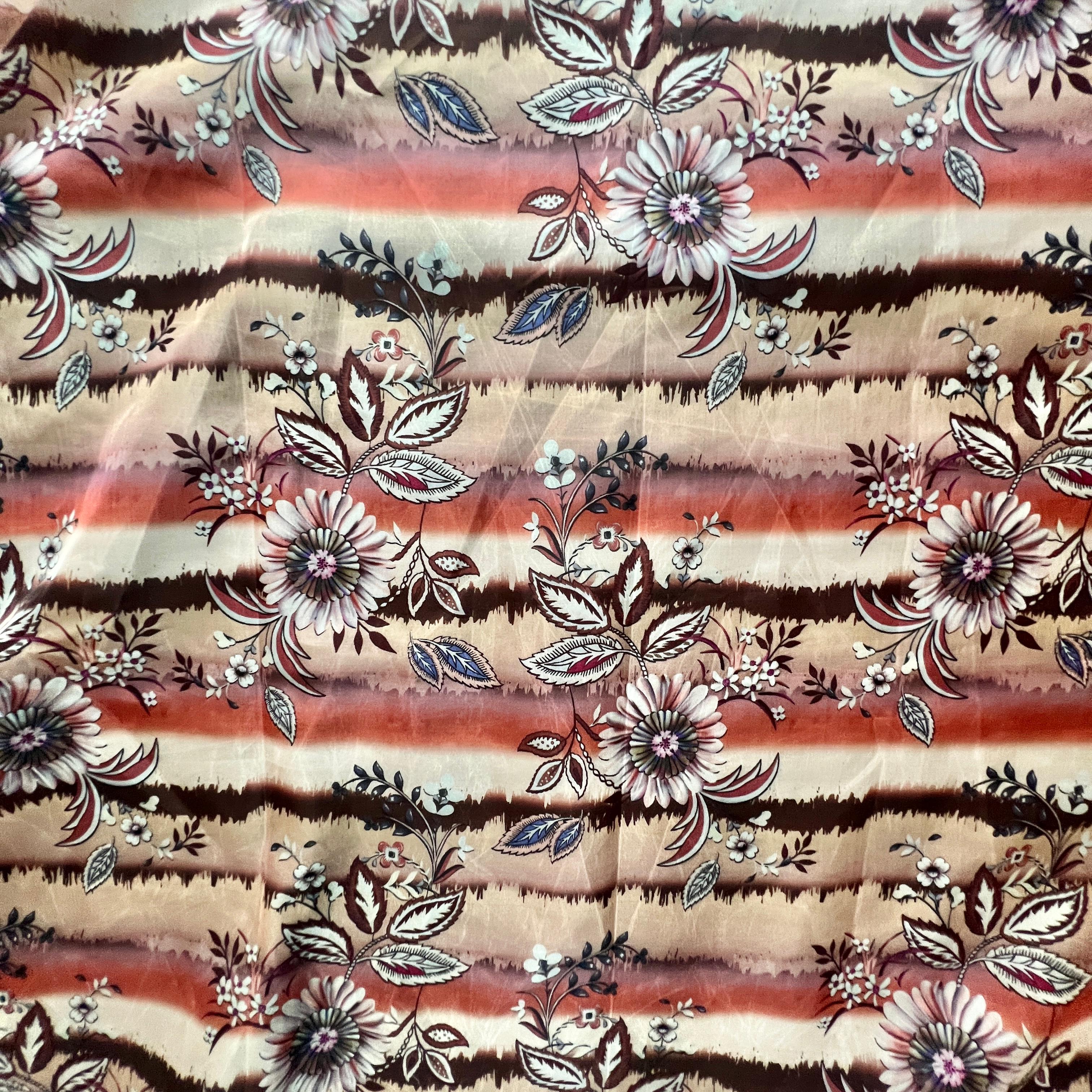 Tabby silk abstract floral print