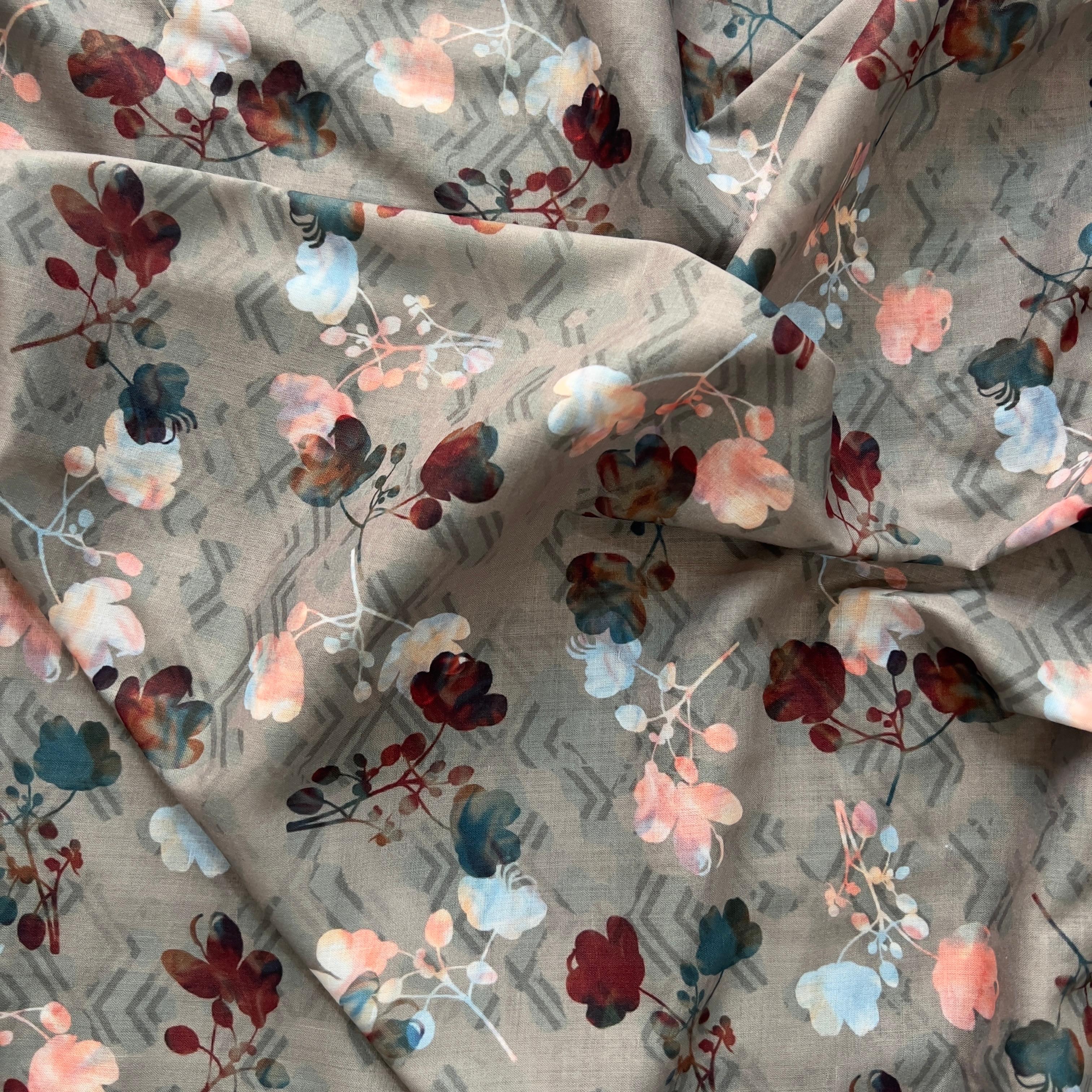 abstract floral pattern on cambric