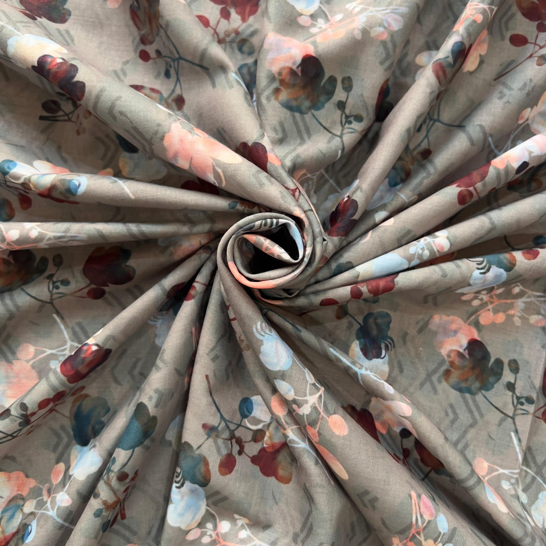 abstract floral pattern on cambric