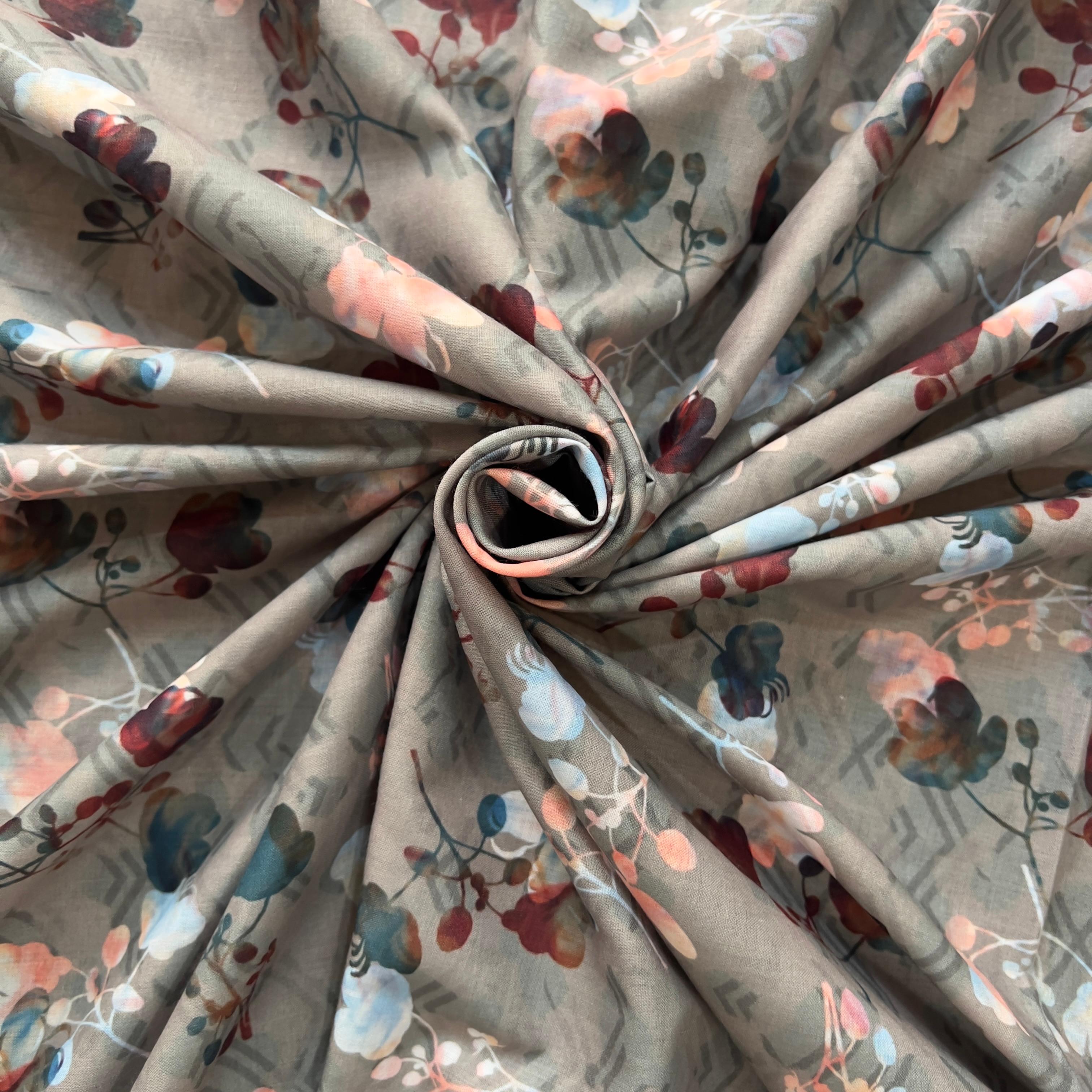 abstract floral pattern on cambric