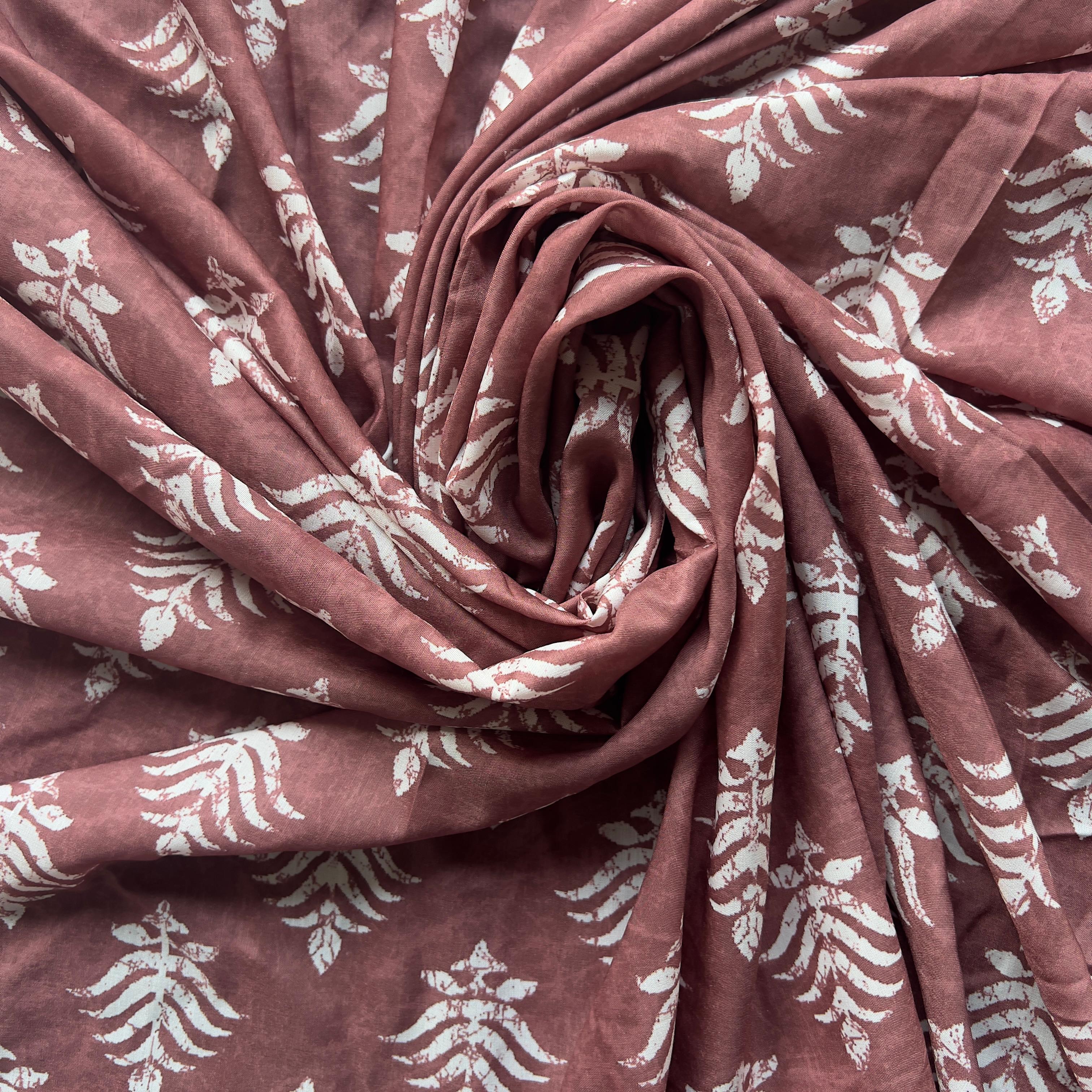 hand block print on muslin