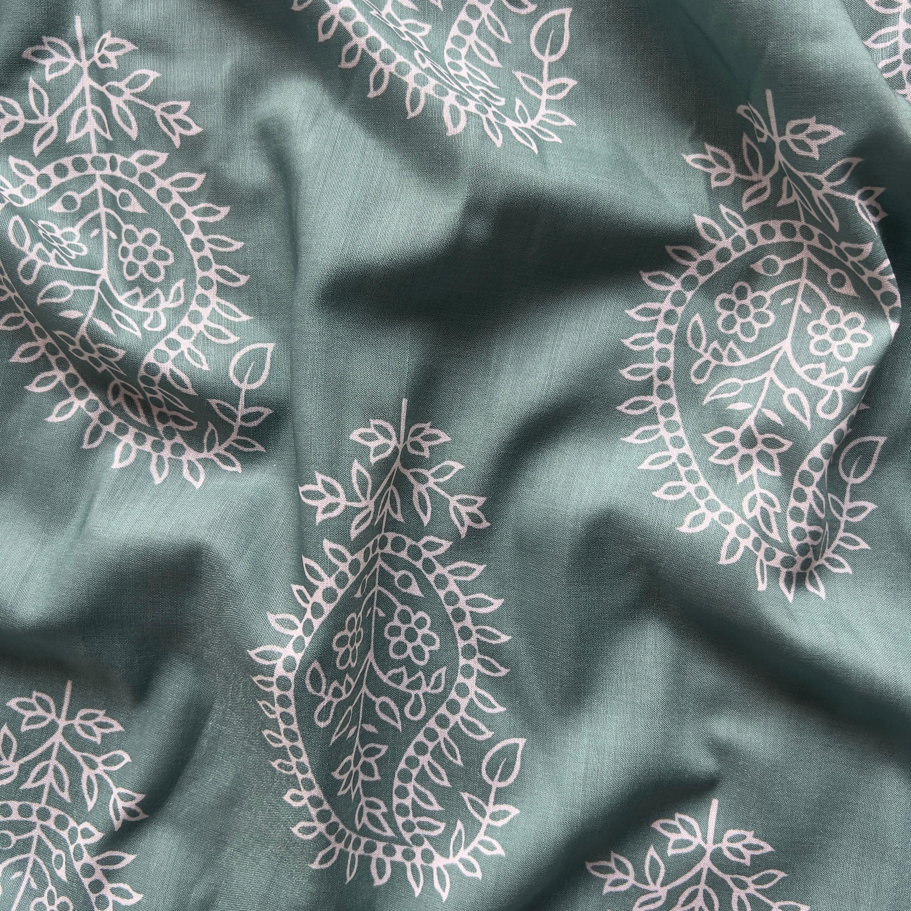 mahendi colour hand block print on muslin