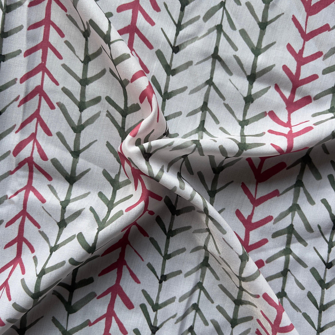 hand print abstract on muslin