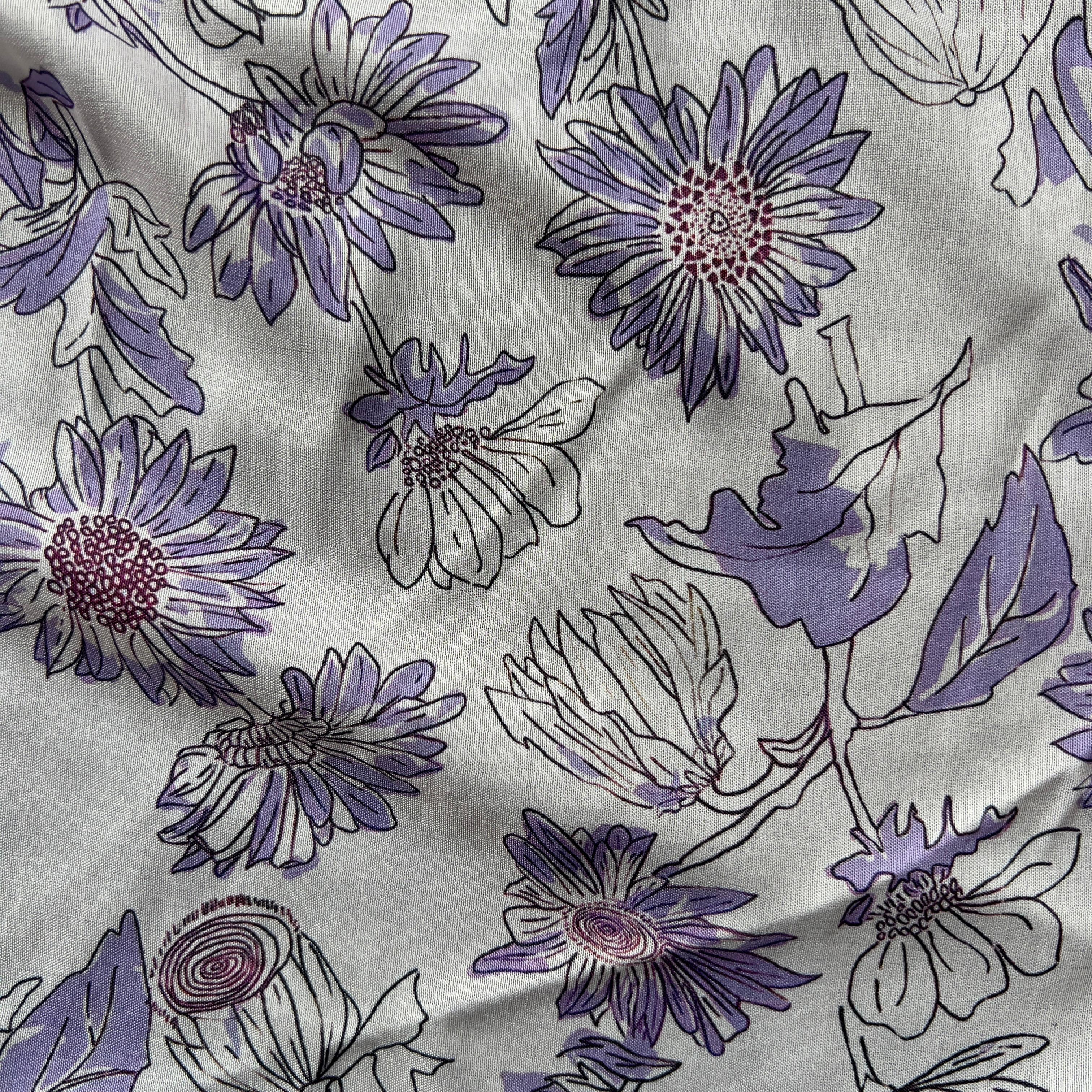 stripe animal jungle texture floral print on muslin