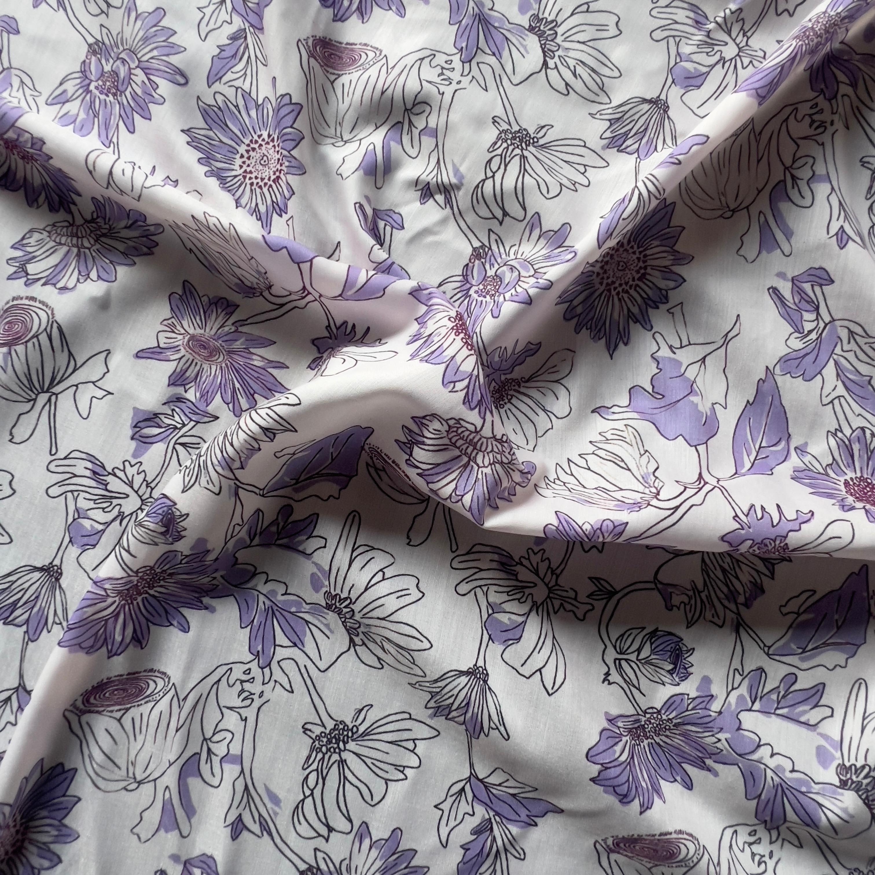 stripe animal jungle texture floral print on muslin