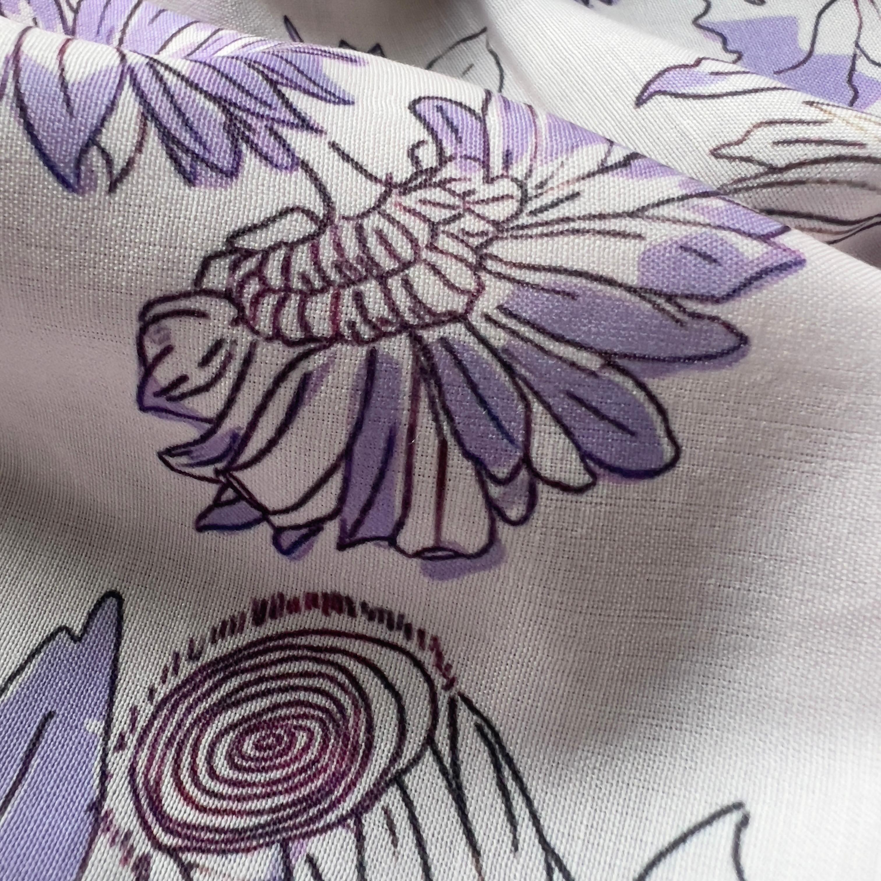 stripe animal jungle texture floral print on muslin