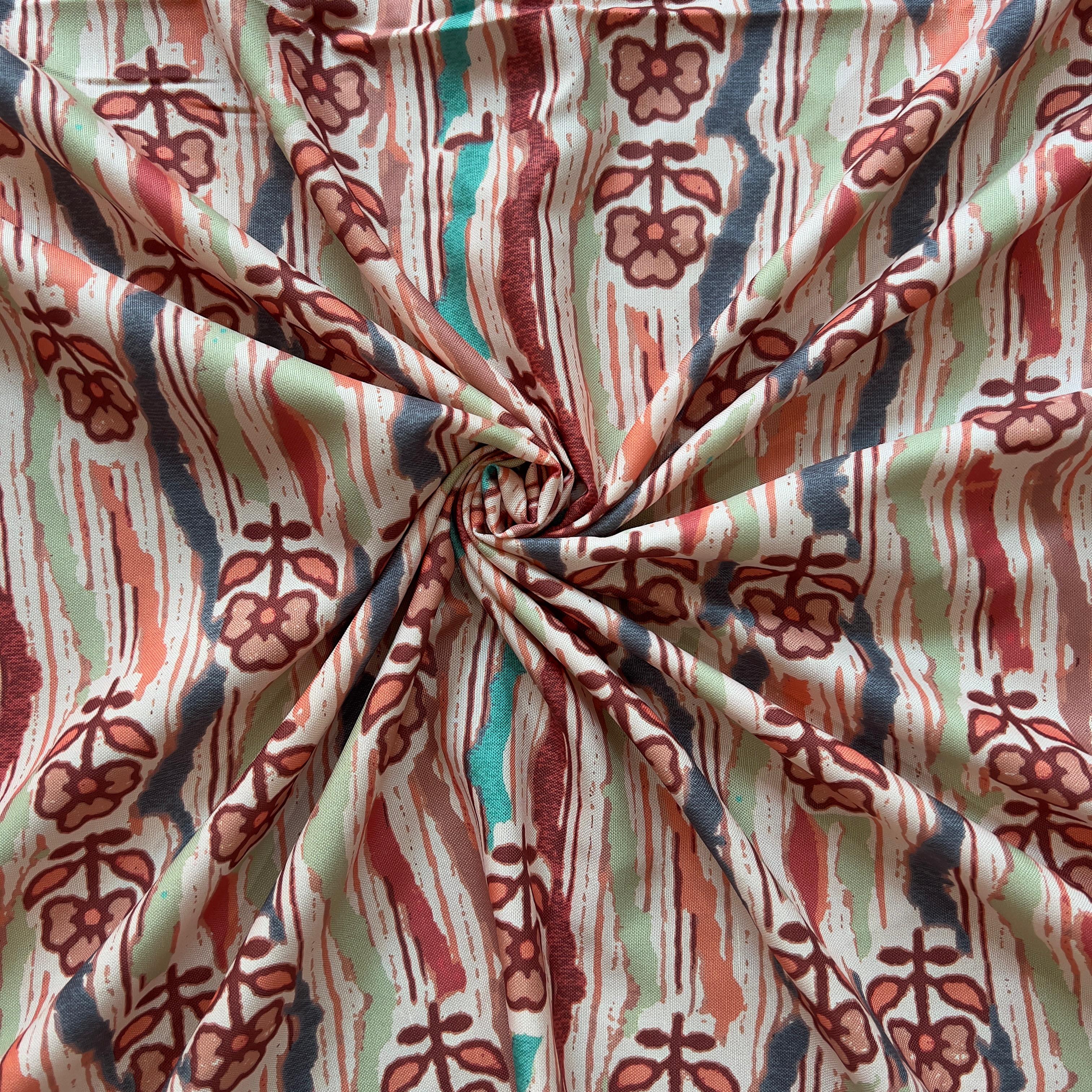 ajrakh digital print on rayon