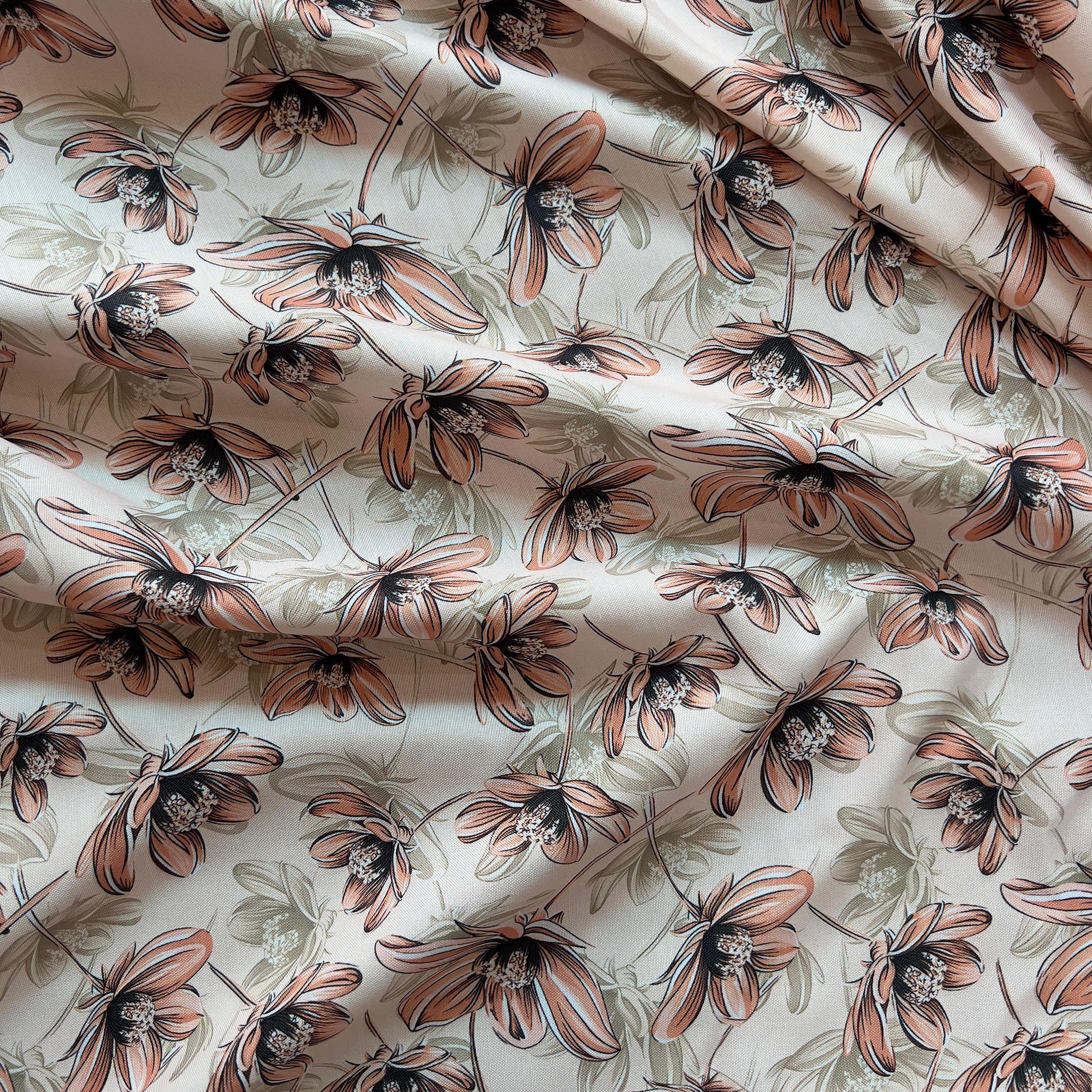 floral allover  on rayon