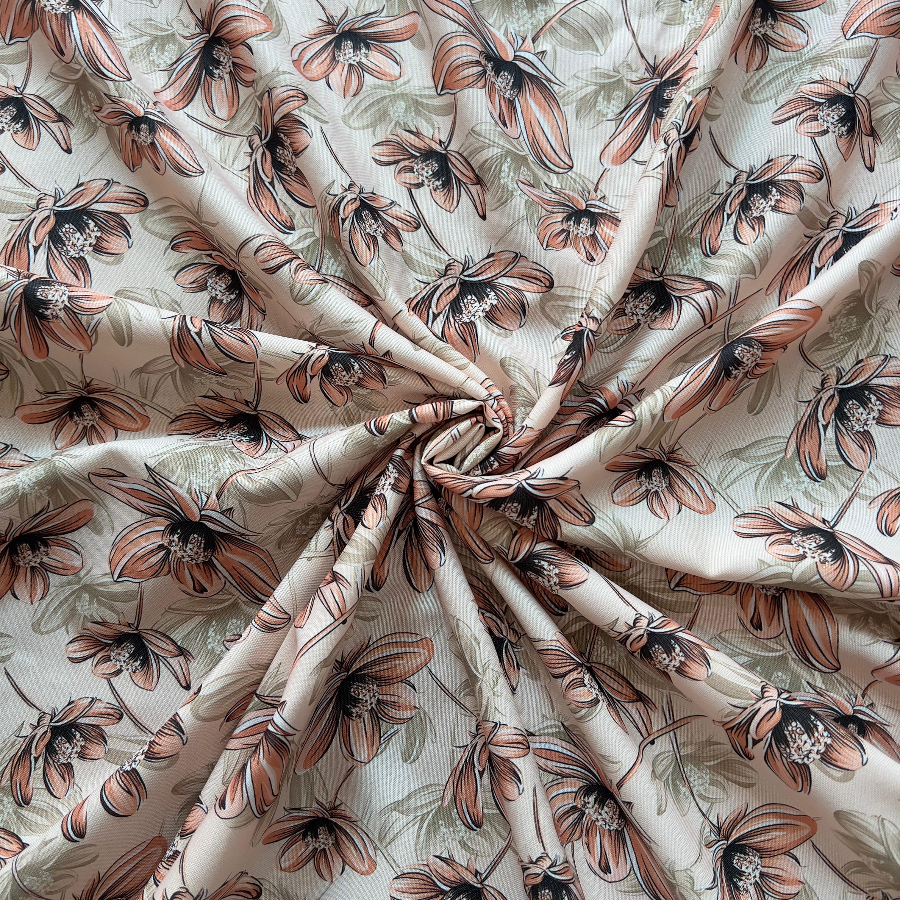 floral allover  on rayon