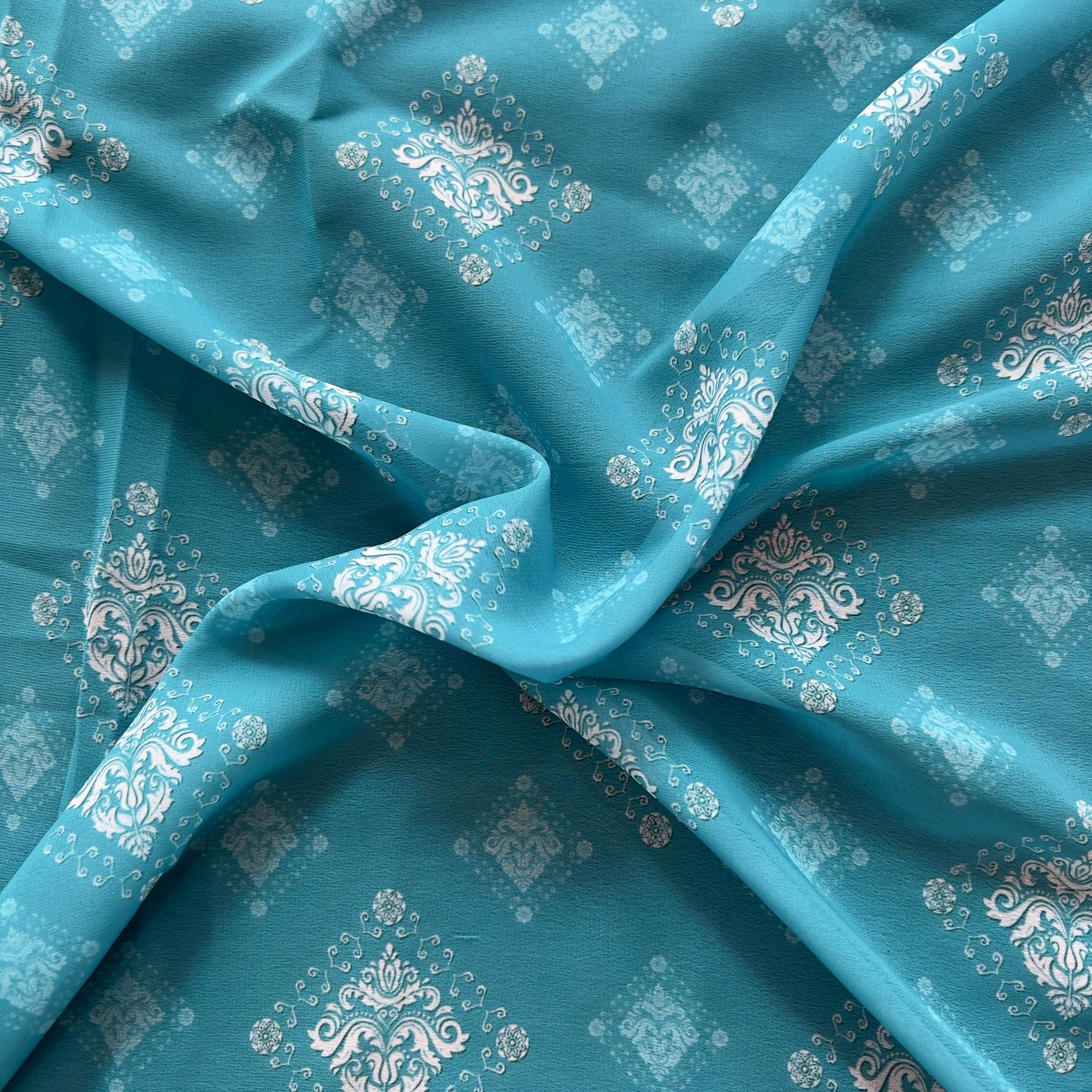 Ethnic effects print on georgette