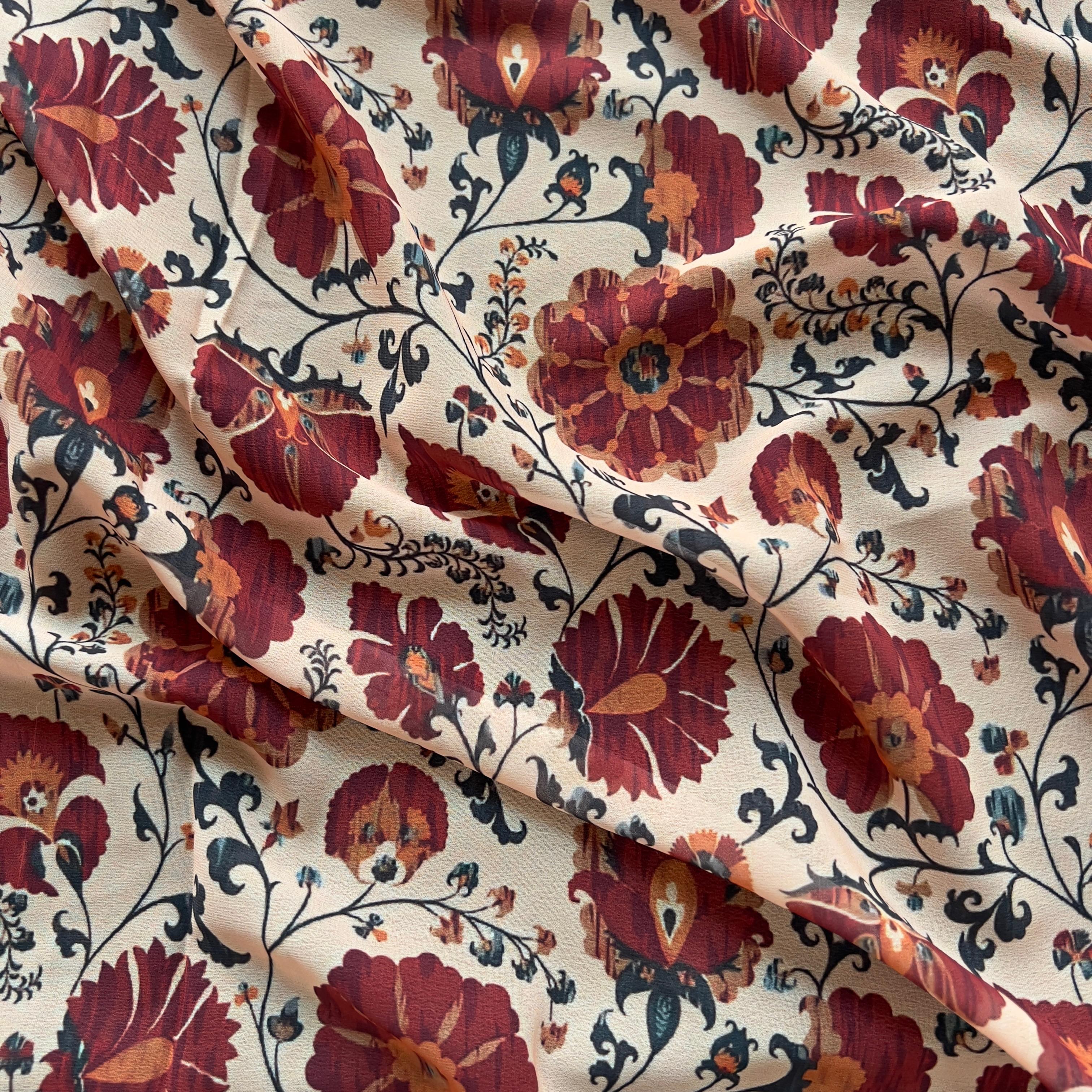 Traditional ethnic print on georgette