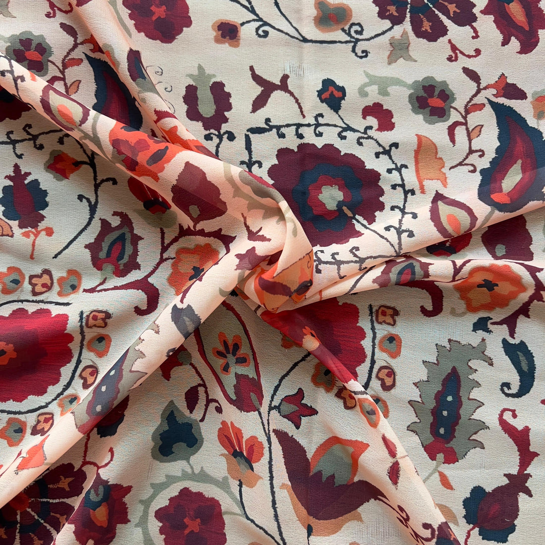 Traditional ethnic print on georgette