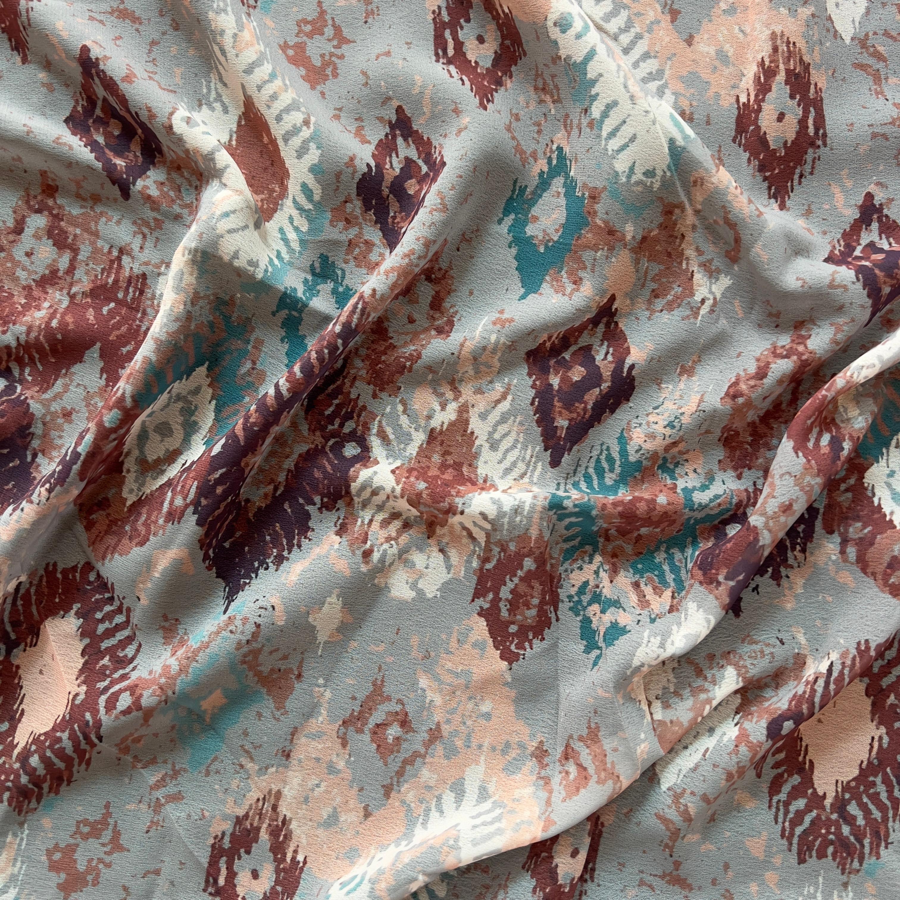 Ethnic structure print on georgette