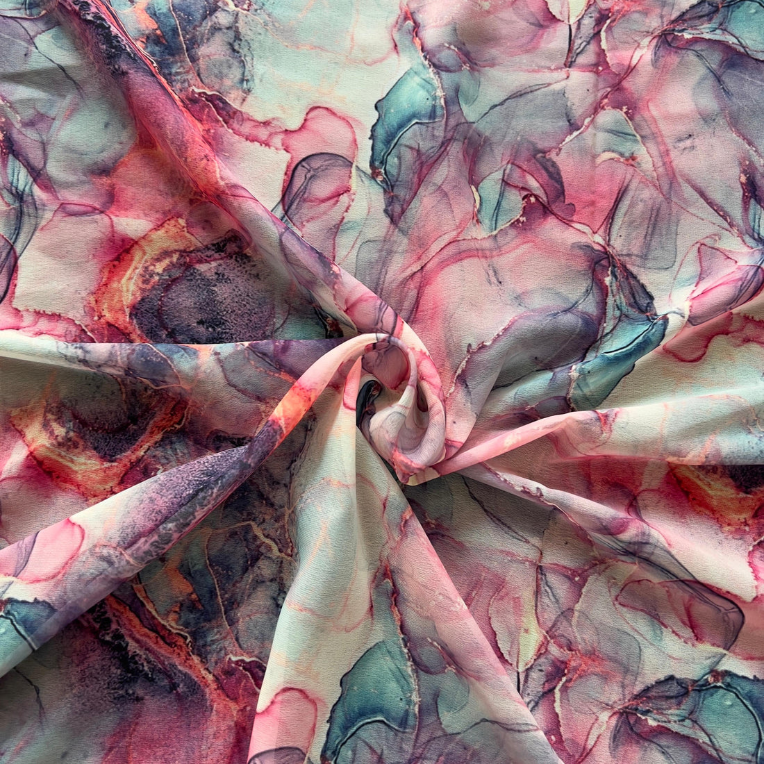 Multicolour texture print on georgette