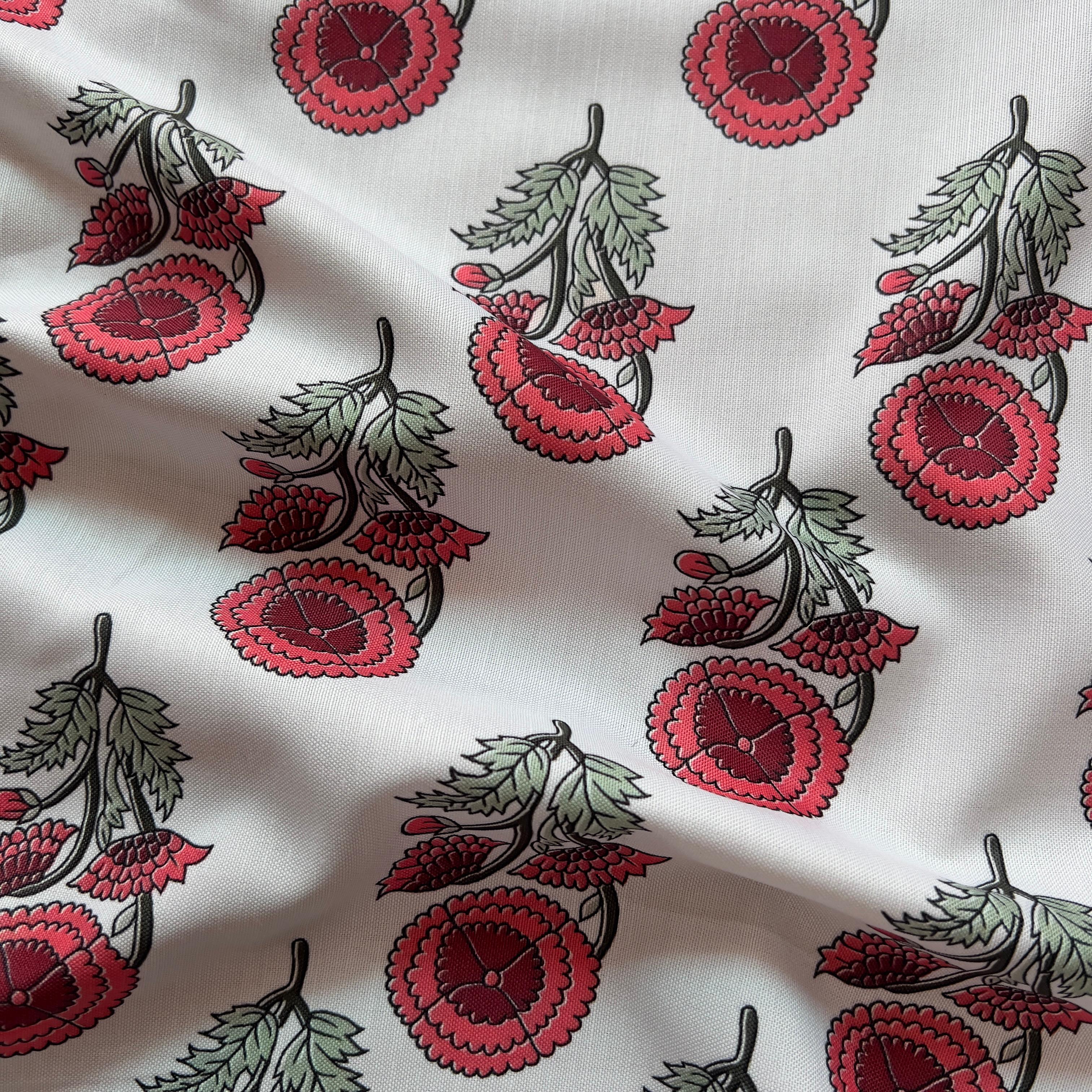 Block print traditional design on rayon